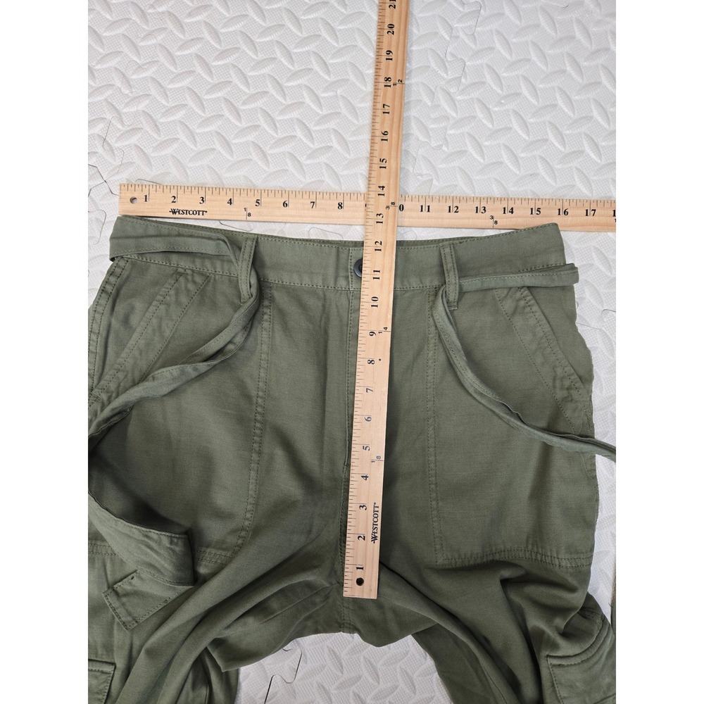 Madewell Griff Superwide Leg Cargo Pants Olive Green Size 29 High Rise Belted - Picture 9 of 11